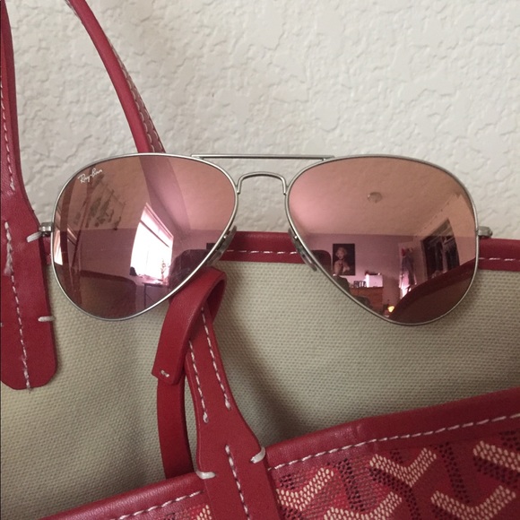 Ray-Ban Accessories - Authentic Pink Reflective Rayban Aviators 😎💓